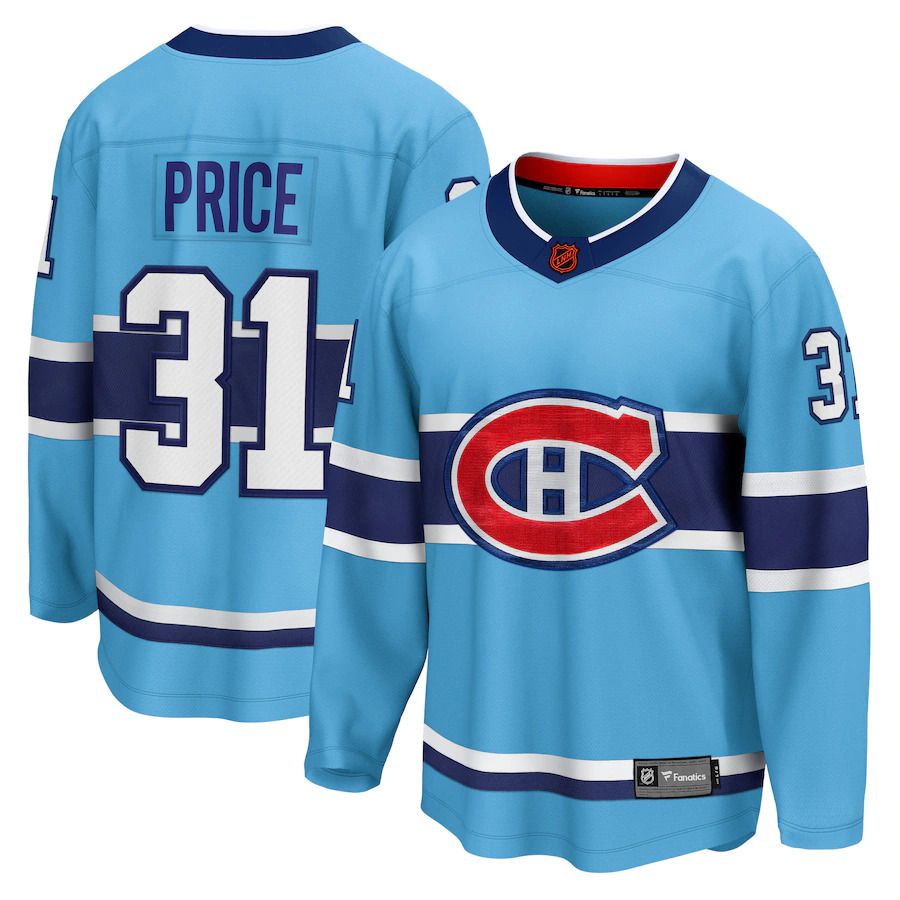 Men Montreal Canadiens 31 Carey Price Fanatics Branded Light Blue Special Edition Breakaway Player NHL Jersey